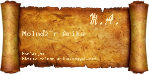 Molnár Arika névjegykártya